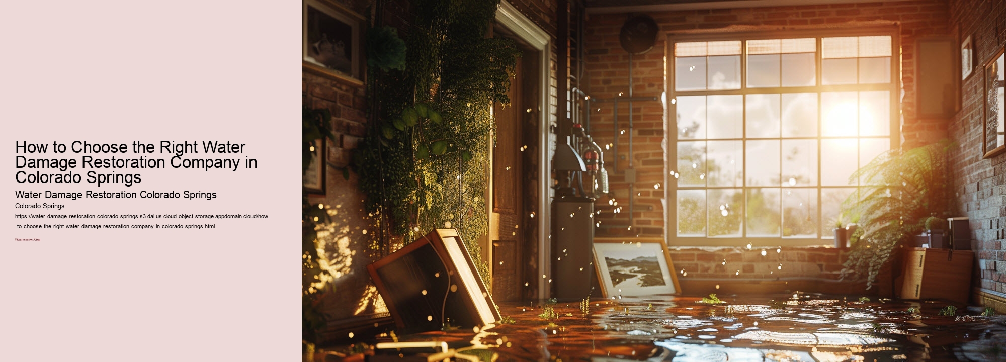 How to Choose the Right Water Damage Restoration Company in Colorado Springs
