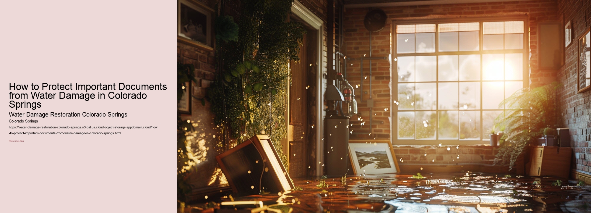 How to Protect Important Documents from Water Damage in Colorado Springs